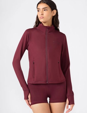 Champion Full Zip Sweatshirt - Burgundy - XS
