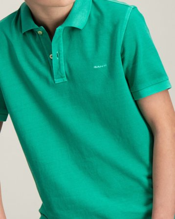 GANT SUNFADED PIQUE SS RUGGER Grøn Poloshirts Dreng - Kids Brand Store