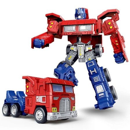 Type A Pædagogisk Transformerende Anime Robot Action Figur Friktionsdrevet Bil Legetøj til Børn
