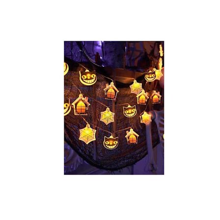 Halloween flaggermuslamper, gresskar flaggermus dekorative lamper, 20 LED Halloween dekorasjonslamper, lyslenker stil 1-10