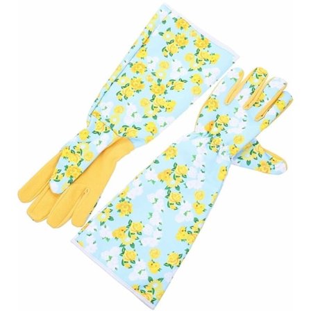 Havehandsker med print, lange ærmer, håndledsbeskyttelse, beskæringshandsker