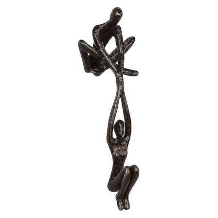 Parfigur i Harpiks - Mann Løfter Kvinne - Skulptur Ornament Dekorasjon