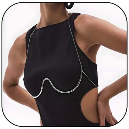 Guld BH-beslagkæde til kvinder y Bryst Bralette Bikini Guld Kropskæde Smykker