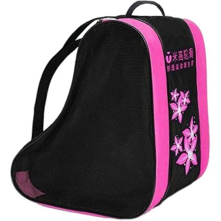 Inlineskateväska, Unisex Andningsbar Bärväska, Justerbar Axelrem, Förvaringsväska, Skatetillbehör, Rosa