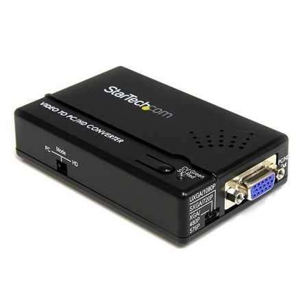 StarTech Composite and S-Video to VGA Video Scan Converter - composite to VGA - scan Converter - s-Video to VGA (VID2VGATV2) - videokonverter - svart