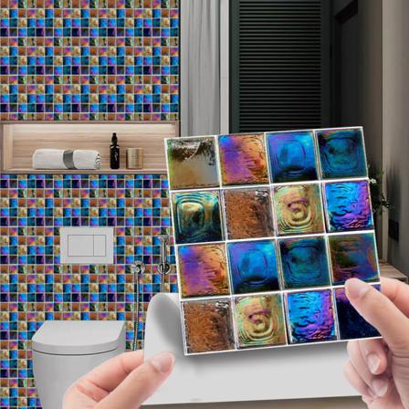 10 St Kakelklistermärke Mosaikmönster Självhäftande Väggdekal
