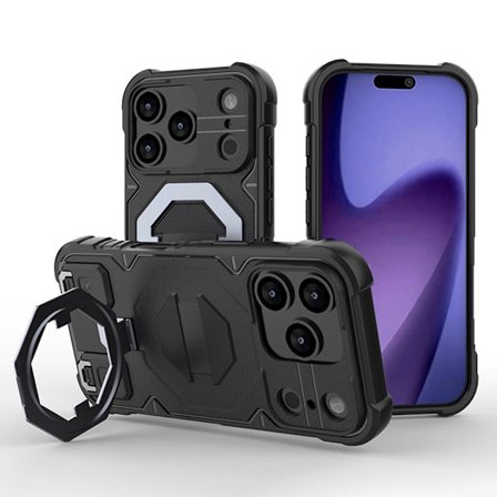 SKALO iPhone 17 Pro Armor Matrix Suojakuori - Musta