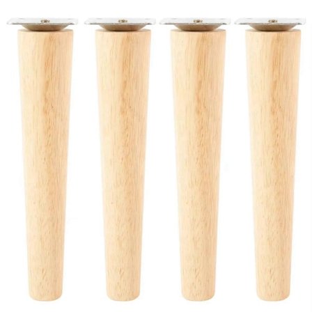 Massivt møbelben i tre, rette bordben, sklisikre stolben 20 cm