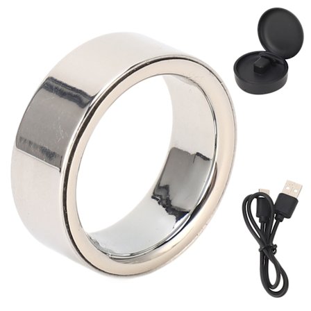 Smart Health Ring Fitness Tracker Bluetooth för sömnövervakning Blodsyrespårning Vattentät Uppladdningsbar Silver