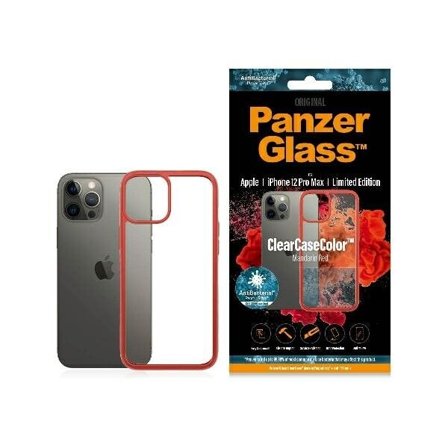 PanzerGlass ClearCase-etui til iPhone 12 Pro Max - gennemsigtigt og rødt