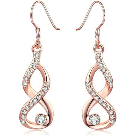1 Par Dame Øredobber Uendelig "8" Øredobber Rosegull Gull Sølv Øredobber