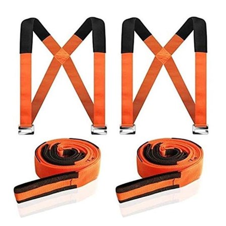 Bärremmar flytt, 2 personers bärrem, transportrem, orange