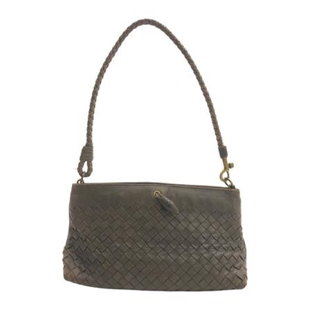 Bottega Veneta Vintage, Pre-owned Small Shoulder Bag Bruin, Dames, Maat:ONE Size,leer