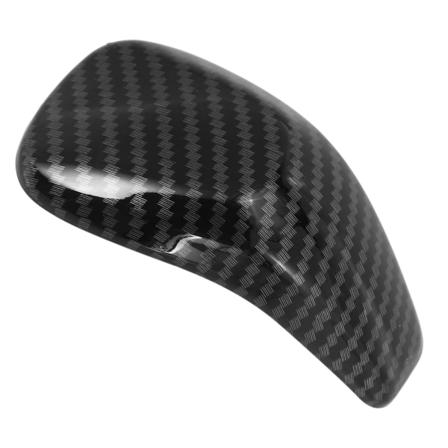 Bil Gear Shift Knop Head Cover Sticker Interiør Bil Styling Tilbehør Abs Carbon Fiber Black Ny
