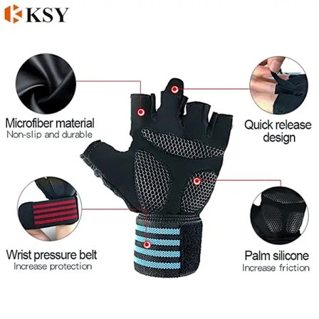 Anti-skli hansker for trening trening gym vektløfting stripete