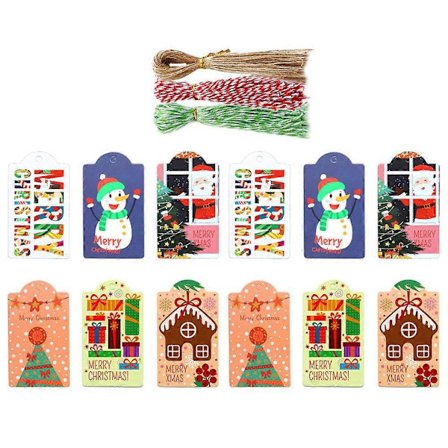 Julegavemærker Gavemærker til Dekoration 2 Sæt