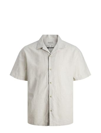 Jjesummer Resort Linen Shirt Ss Sn Tops Shirts Short-sleeved Grey Jack & J S