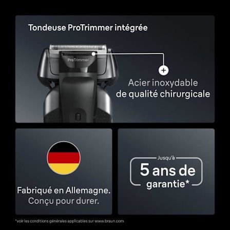 BRAUN Series 8 elektrisk rakapparat - Svart - 60 minuters batteritid - 5 minuters snabbladdning