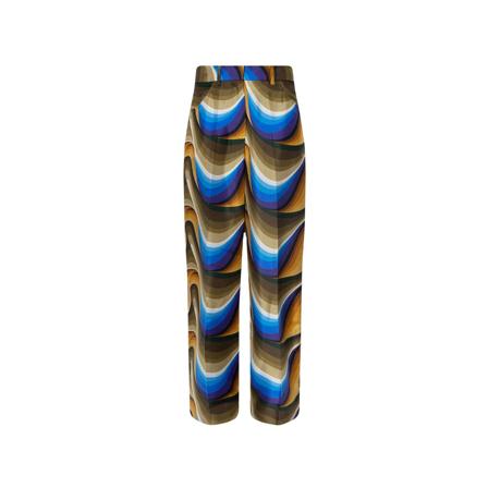 Victoria Beckham Patterned Byxor blå, Dam Byxor, Dam, Storlek: S