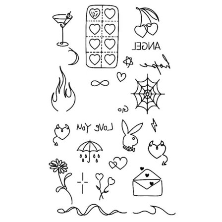 Liten Fräsch Vattentät Tatuering Patch Semi Permanent Och Vattentät Hållbar K1V4