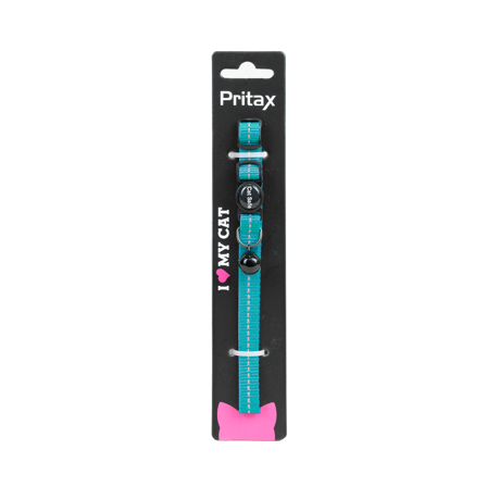 Pritax - Kattehalsbånd Maja 10 mm x 19-30 cm Turkis - Katt - Halsbånd - ZOO.no