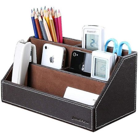 5 rum multifunktionel skrivebordsarrangør (brun)