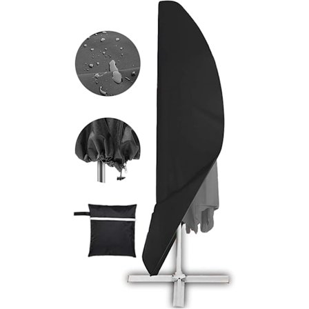 Skydd för offsetparasoll, uteplatsparasollskydd för 2,7 m till 4 m cantilever parasoll utomhusmarknadsparasollskydd med dragkedja och vattenavvisande 