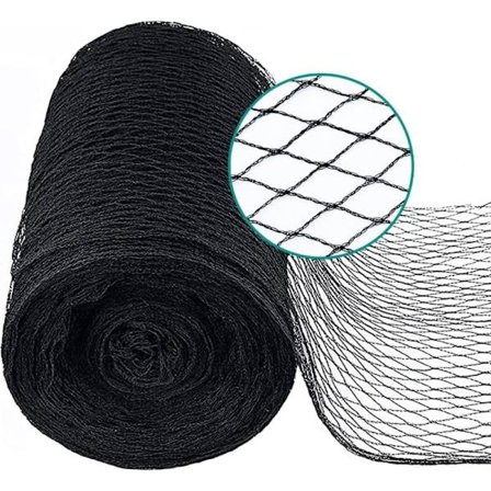 4,5m x 6m damnett, fintmasket nettdeksel - Beskytter fisk mot fugler, katter, rovdyr, UV - Gjenbrukbar, plugger inkludert KLB