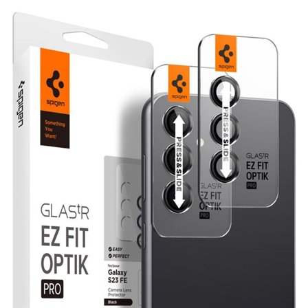 Spigen Glas.tR EZ Fit Optik kamerabeskyttelse til Samsung Galaxy S23 FE - Sort 2 stk.