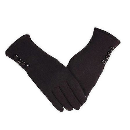 Tykk og varm Gary Deerskin Velvet vinterberøringsskjermhansker for kvinner