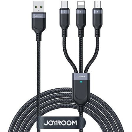 Joyroom Multi-Use Series 3in1 USB-kabel USB til Lightning / USB-C / microUSB