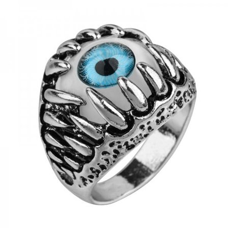 Vintage Punk Style Gul Evil Eye Snake Ringar För Män Kvinnor Personlighet Estetisk Djurring Herrbar Nattklubbstillbehör