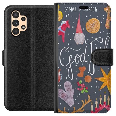 Kompatibelt Plånboksfodral till Samsung Galaxy A13 God Jul - Mönster