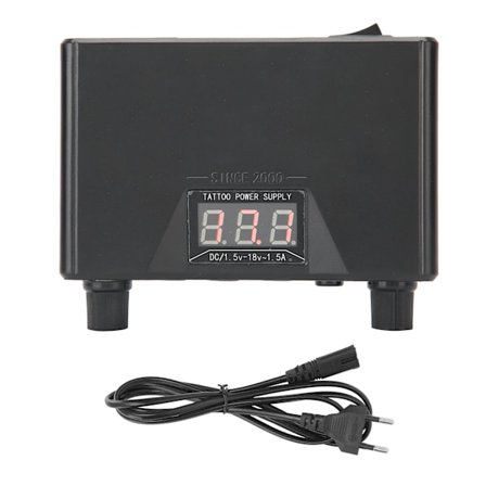 3 Håls Tattoo Strömförsörjning Mini LCD Liner Shader Maskin 110?220VEU Kontakt