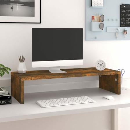 Vidaxl Skärmställ Rökfärgad Ek 60x23,5x12 Cm Konstruerat Trä Brun