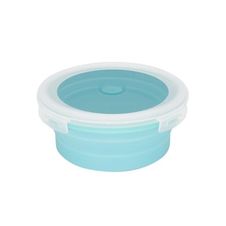 Bærbar Campingbolle, Bærbar Silikonbolle Sammenleggbar Bolle Camping Silikon Campingbolle med Lokk for Reise Camping Fotturer, 500ML