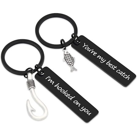 Par Nøglering Gave Fisker Giver til Kærester Kæreste og Kæreste [SL]