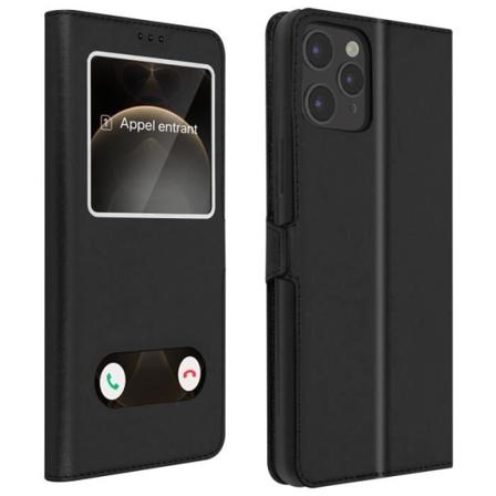 Skal Apple iPhone 12 / 12 Pro Full Body Dubbelfönster Videostöd Svart Svart