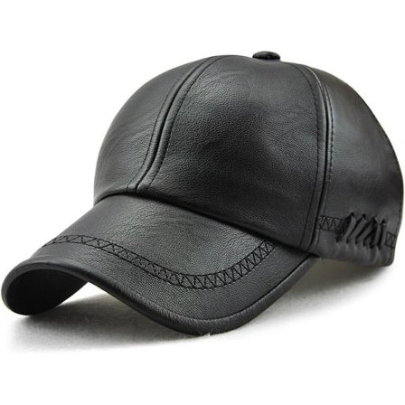 Herre Baseball Cap Læder Justerbar Cap Sports Hat Hat Beanie F