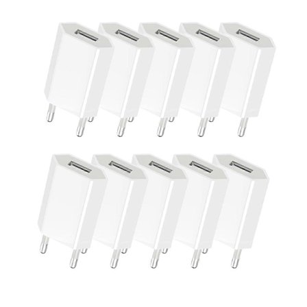 10 st Mini USB Väggladdare Adapter Laddare EU-kontakt