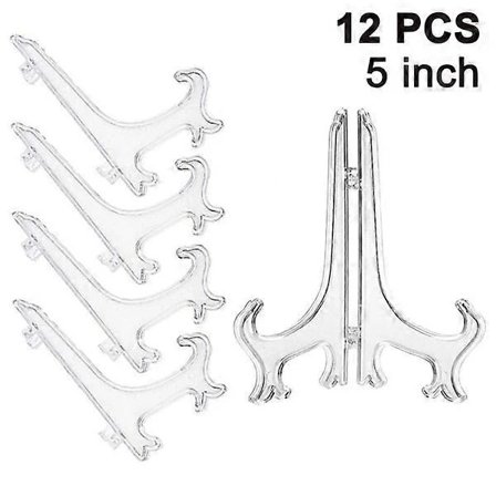 (Pow yeah!) 12-pak plaststaffelier - Stativ til tallerkener, bøger og fotos