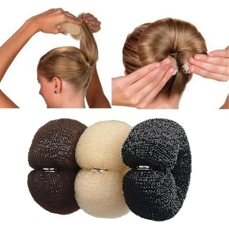 3 kpl Nopea Hiusdonitsi-Pullahiusnauhahiuspuikko Snap-Hiusrullat Naisten Hiusten Muotoilija Vaahto Snap-Rulla