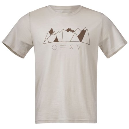 Bergans Men's Graphic Wool Tee Men short-sleeved sweaters Beige S
