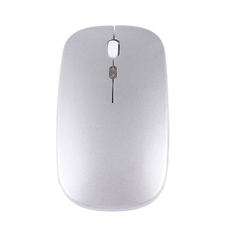 Ultratynd lydløs trådløs mus Dual Mode mus Touch computermus bærbar computermus til hjemmekontor skole netcafe (sølv)