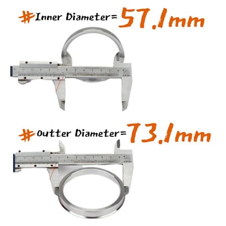 Nav Centreringsringe 57.1-60.1 66.45 66.5 66.6 67.1 71.6 72.6 73.1 74.1 82 Hjul Center Nav Ring Bore Spacer Aluminium Legering Antal(4)