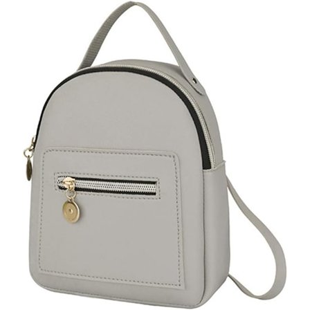 Ryggsäck för kvinnor, moderiktig ryggsäck i PU-läder, casual dagryggsäck, axelväska, sidväska