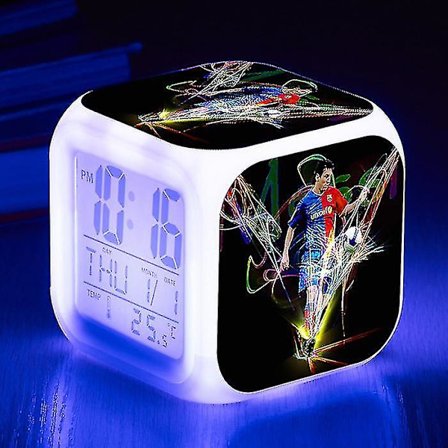 Messi Vekkerklokke For VM Fotballigaen, Liten Vekkerklokke Med Kreativ LED-Skjerm I Ulike Stiler