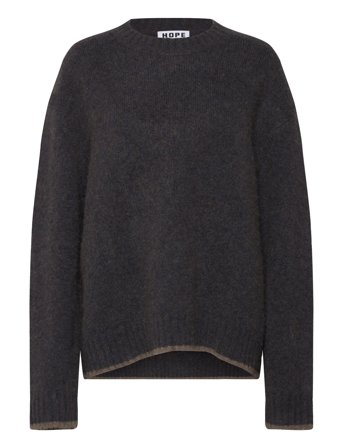 Box Sweater Blue Brown Melange Yak-44 Brown Hope