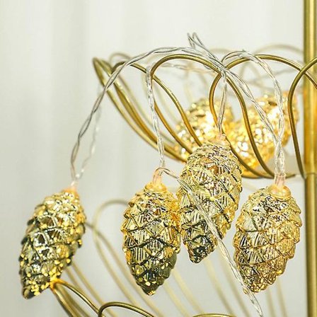 1,5m 10 LED fyrretræslyskæde juledekoration 2024 juletræ dekoration lyskæde ornamenter nytår guirlande Noel Navidad