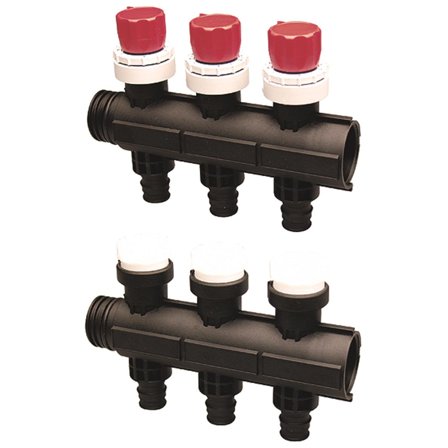 Uponor Pro 1 Q&E Fordeler 20 x 2,0 mm, G25 3 avstikk, Varme